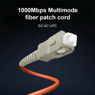 SC-SC Single-Core Multi Mode Fiber Optic Jumper,Length: 3m