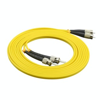 FC-ST Dual-Core Single Mode Fiber Optic Jumper,Length: 3m