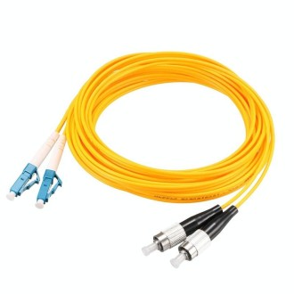 LC-FC Dual-Core Single Mode Fiber Optic Jumper,Length: 3m