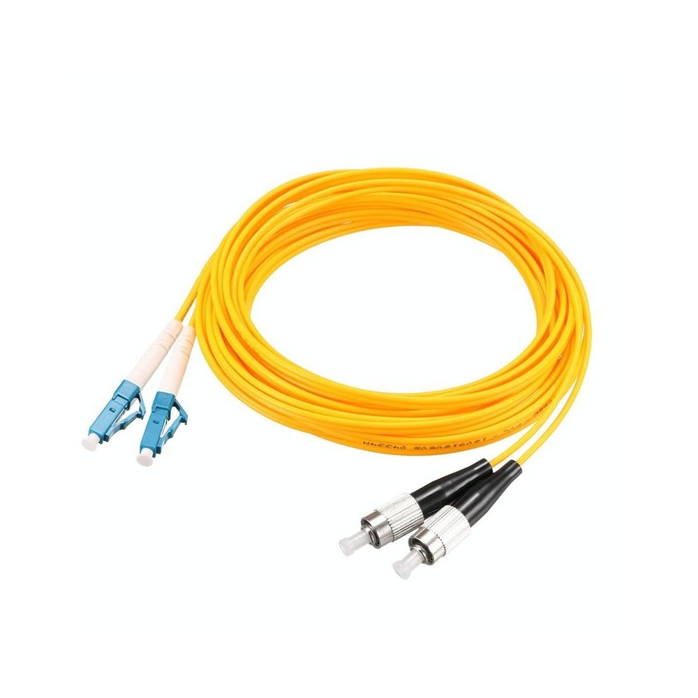 LC-FC Dual-Core Single Mode Fiber Optic Jumper,Length: 3m