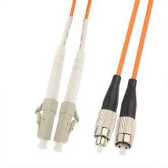 LC-FC Dual-Core Multi Mode Fiber Optic Jumper,Length: 3m