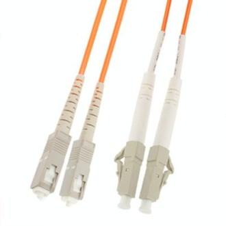 SC-LC Dual-Core Multi Mode Fiber Optic Jumper,Length: 3m