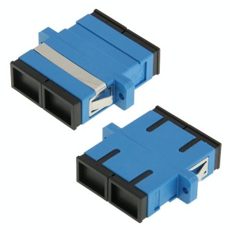 SC-SC Multimode Duplex Fiber Flange / Connector / Adapter / Lotus Root Device(Blue)