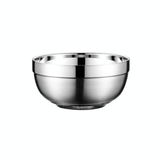 18cm 304 Stainless Steel Bowl Double Walled Insulated Bowl Anti-fall Platinum Bowl