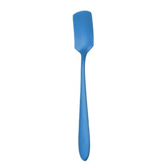 304 Stainless Steel Square Head Spoon Cake Dessert Coffee Small Spoon, Color: Blue