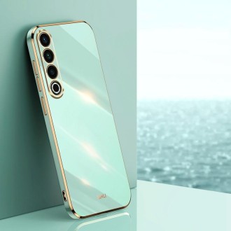 For Meizu 20 Pro 5G XINLI Straight 6D Plating Gold Edge TPU Phone Case(Mint Green)