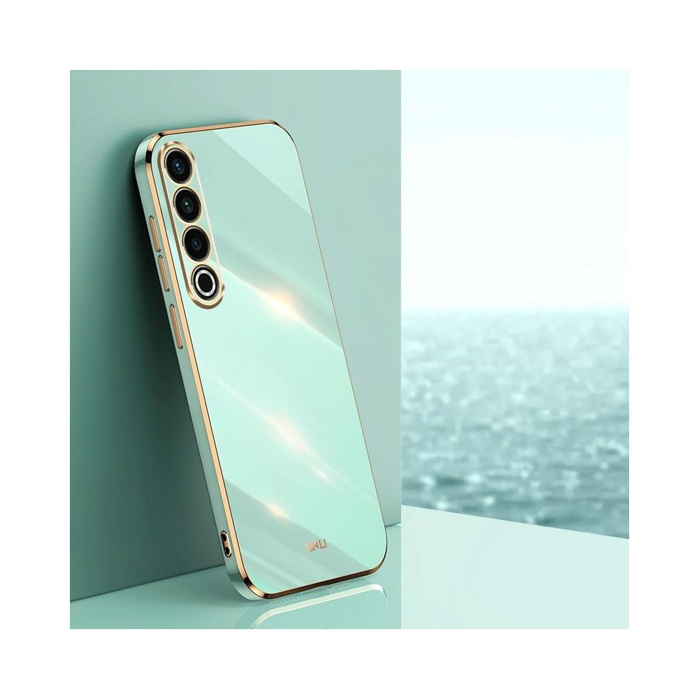 For Meizu 20 Pro 5G XINLI Straight 6D Plating Gold Edge TPU Phone Case(Mint Green)