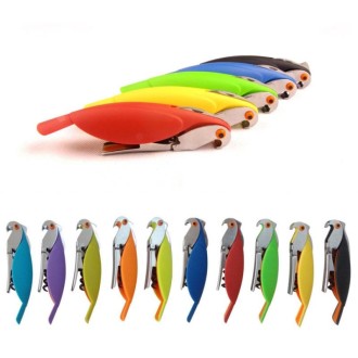 2pcs Parrot Shape Wine Bottle Opener Plastic Bottle Opener(Color Random Delivery)