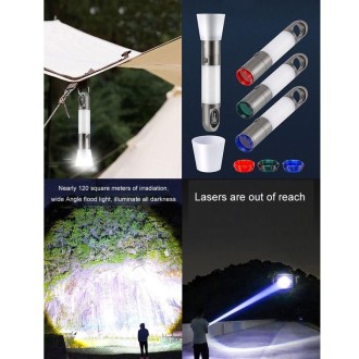 Outdoor Strong Laser Flashlight Telescopic Focus Warning Lighting(H20)