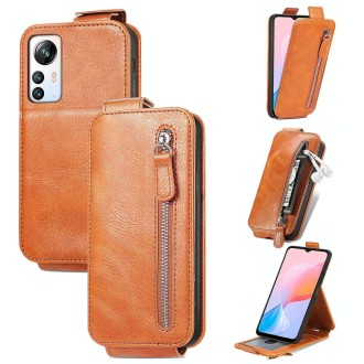 For Blackview A85 Zipper Wallet Vertical Flip Leather Phone Case(Brown)