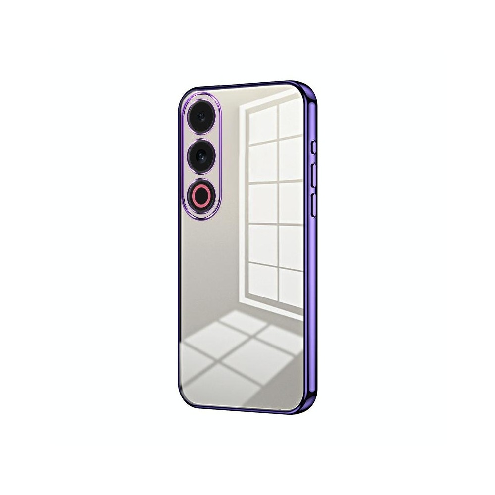 For Meizu 21 Note Transparent Plating Fine Hole Phone Case(Purple)