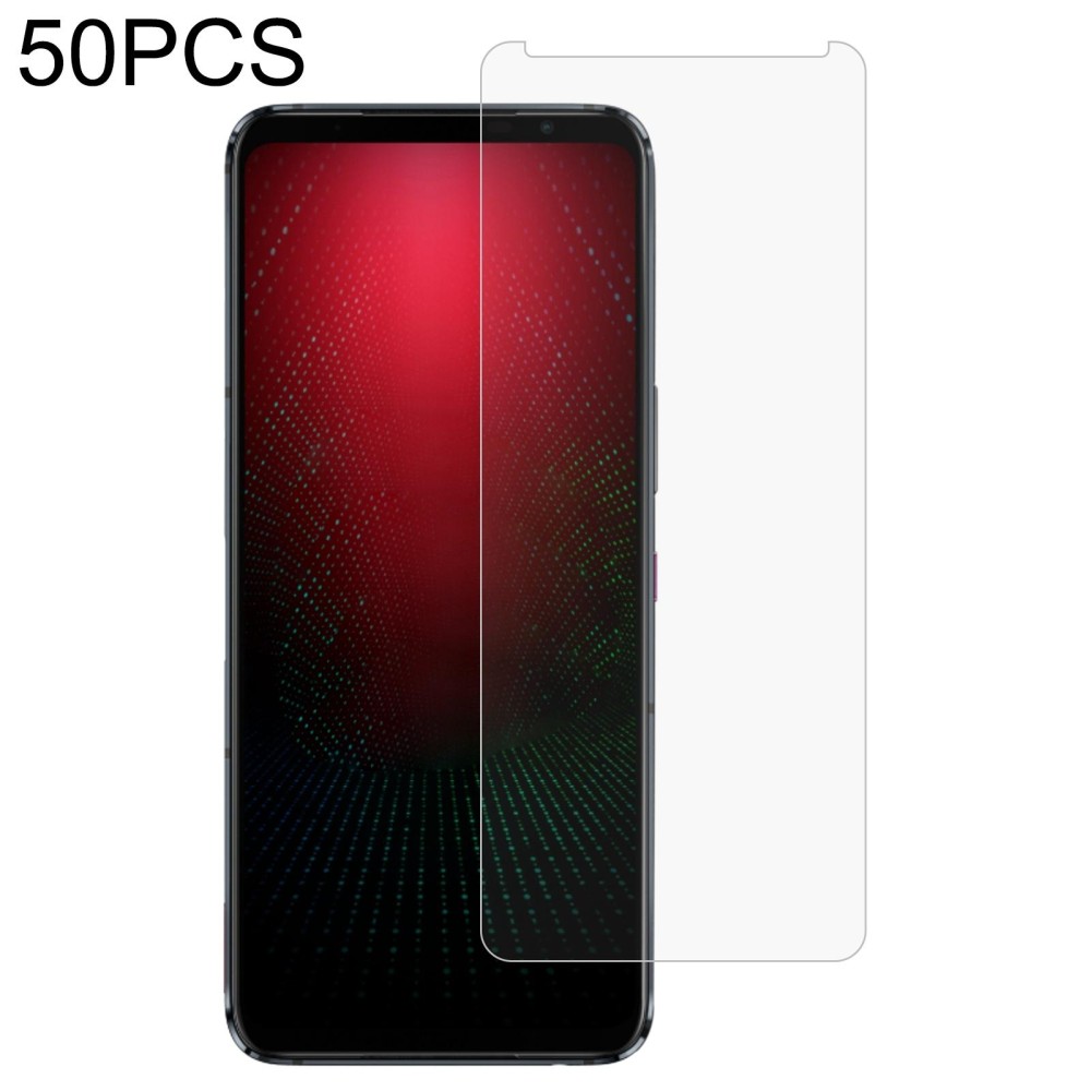 50 PCS 0.26mm 9H 2.5D Tempered Glass Film For Asus ROG Phone 5s