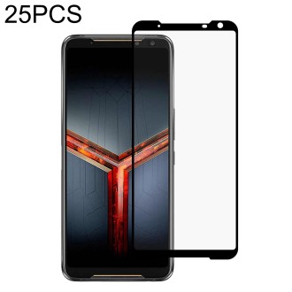 For Asus ROG Phone II ZS660KL 25 PCS Full Glue Full Cover Screen Protector Tempered Glass Film