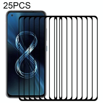 For Asus Zenfone 8 25 PCS Full Glue Full Cover Screen Protector Tempered Glass Film