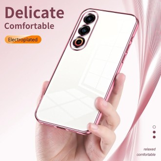 For Meizu 21 Transparent Plating Fine Hole Phone Case(Purple)