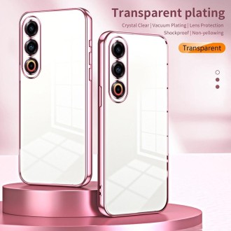 For Meizu 21 Transparent Plating Fine Hole Phone Case(Purple)