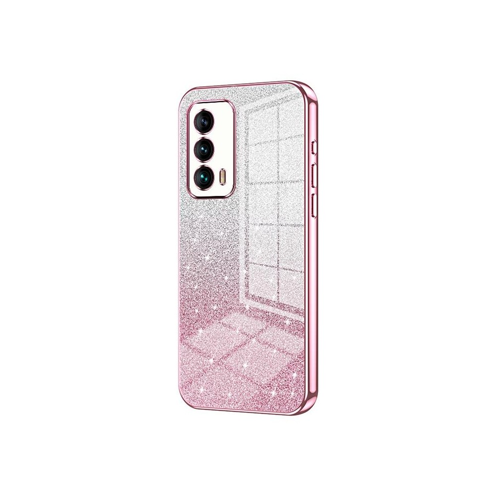 For Meizu 18 / 18s Gradient Glitter Powder Electroplated Phone Case(Pink)