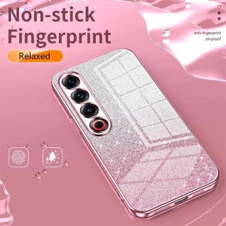 For Meizu 18 / 18s Gradient Glitter Powder Electroplated Phone Case(Pink)