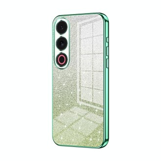 For Meizu 21 Note Gradient Glitter Powder Electroplated Phone Case(Green)