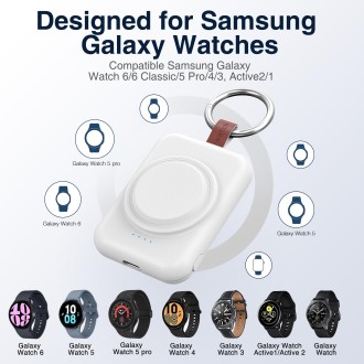 For Samsung Galaxy Watch Series Aluminum Smart Watch Wireless Charger(White)