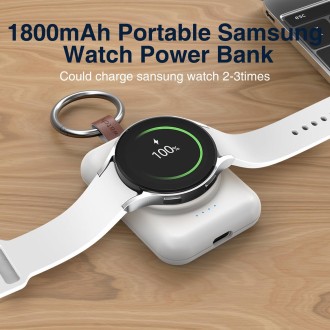 For Samsung Galaxy Watch Series Aluminum Smart Watch Wireless Charger(White)