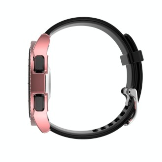 For Samsung Galaxy Watch4 Classic 46mm Single Row Diamond Hollowed PC Watch Case(Pink)