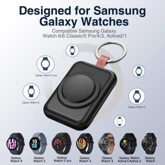 For Samsung Galaxy Watch Series Aluminum Smart Watch Wireless Charger(Black)