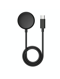 For Google Pixel Watch Type-C Port Smart Watch Magnetic Charging Cable, Length: 1m(Black)