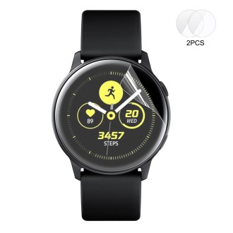 2 PCS ENKAY Hat-Prince Full Screen Coverage Without Warping Edge TPU Soft Film for Galaxy Watch Active