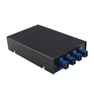 4 Ports Desktop Optical Fiber Terminal Box Founded Wall With SC Tailed Fiber Flange