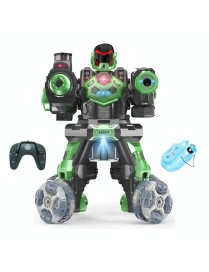 JJR/C R26 2.4G Remote Control Smart Battle Spray Robot, Specification:Double Control(Green)