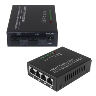 2 Fiber Port & 4 LAN Port 10/100M Ethernet Switch Fiber Optic Switch