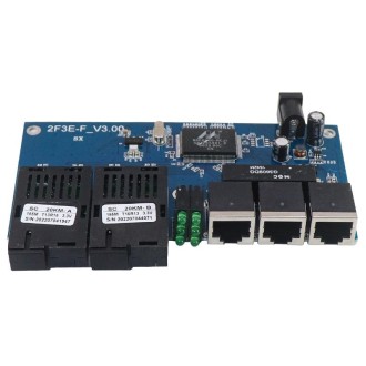 2 Fiber Port+3 Ethernet Port  AB-PCBA 100Mbps Fiber Transceiver