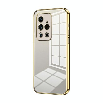 For Meizu 18 Pro / 18s Pro  Transparent Plating Fine Hole Phone Case(Gold)