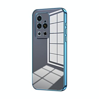 For Meizu 18 Pro / 18s Pro  Transparent Plating Fine Hole Phone Case(Blue)