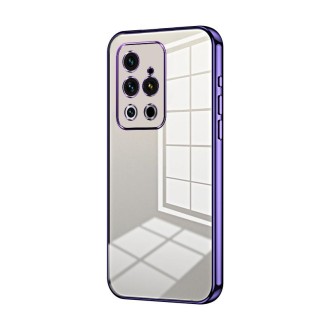 For Meizu 18 Pro / 18s Pro  Transparent Plating Fine Hole Phone Case(Purple)