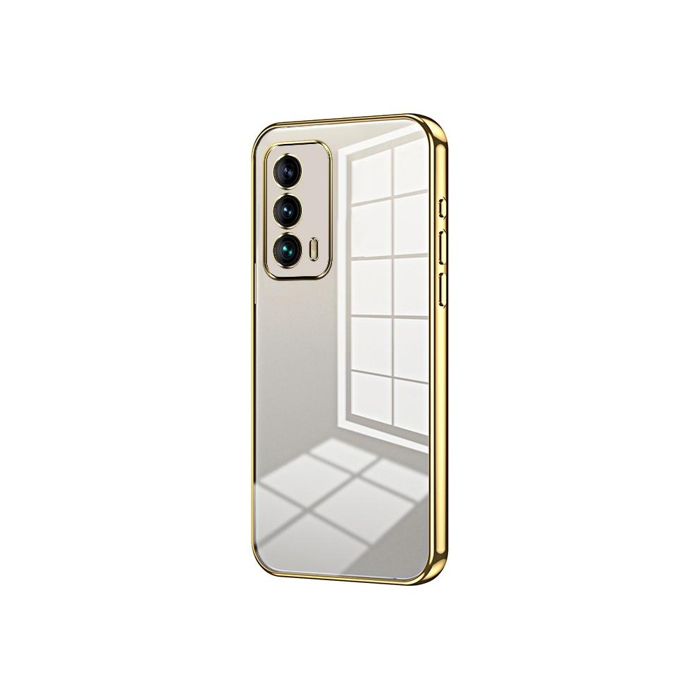 For Meizu 18 / 18s Transparent Plating Fine Hole Phone Case(Gold)