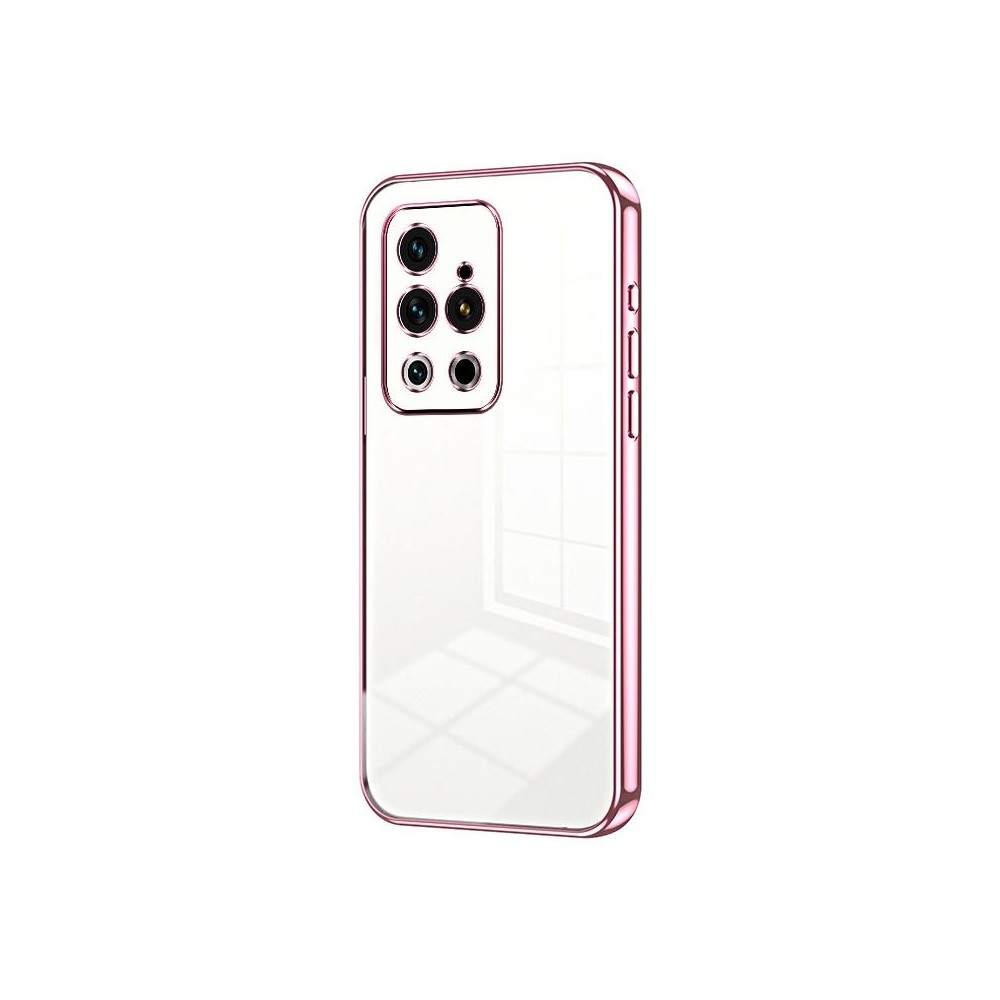 For Meizu 18 Pro / 18s Pro  Transparent Plating Fine Hole Phone Case(Pink)