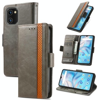 For UMIDIGI A13S CaseNeo Splicing Dual Magnetic Buckle Leather Phone Case(Gray)