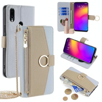 For Meizu Note 9 Crossbody Litchi Texture Leather Phone Case(Blue)