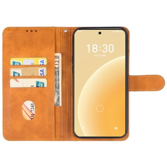 For Meizu 20 Leather Phone Case(Brown)