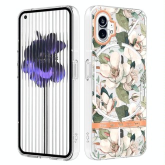 For Nothing Phone 1 Flowers and Plants Series IMD TPU Phone Case(Green Gardenia)