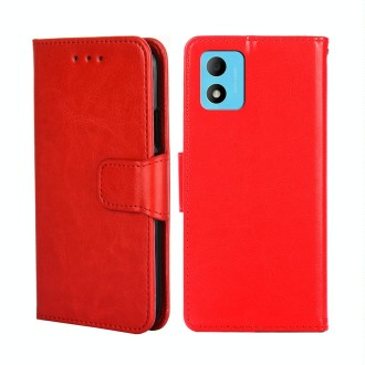 For TCL 305i Crystal Texture Horizontal Flip Leather Phone Case(Red)