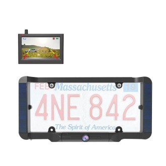 Solar Integrated License Plate Wireless Transmission Camera Reversing Display