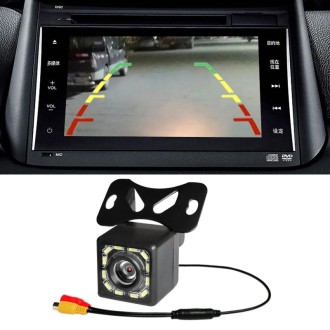 R0003 LED Fill Light External Reversing Video Camera HD Night Vision CCD Car Camera 12 Lights Camera(P System)