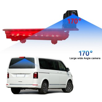 PZ470 Car Waterproof 170 Degree Brake Light View Camera + 7 inch Rearview Monitor for Volkswagen T5 / T6 2010-2017