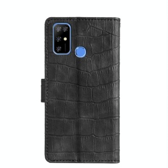 For Doogee X96 Pro Skin Feel Crocodile Magnetic Clasp Leather Phone Case(Black)