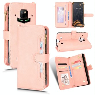 For Doogee S88 Pro / S88 Plus Litchi Texture Zipper Leather Phone Case(Pink)