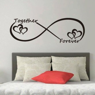 Together Forever English Letter Bedroom Carved Wall Sticker