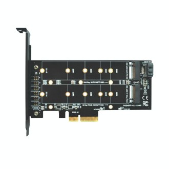 M.2 PCIe SSD Adapter Card PCIE 4x to M.2 Key M B Dual Interface Card